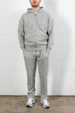 Grey Relaxed Fit Zip Through Hoodie